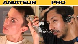 Pro Barber Teaches Amateurs How to Shave Their Heads