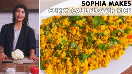 Sophia Makes Curry Cauliflower Rice