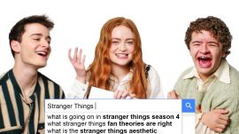Sadie Sink, Noah Schnapp & Gaten Matarazzo Answer the Web’s Most Searched Questions
