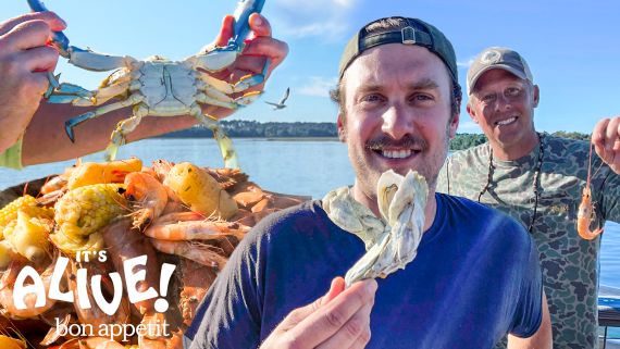 Brad Goes Crabbing & Shrimping For A Low Country Boil