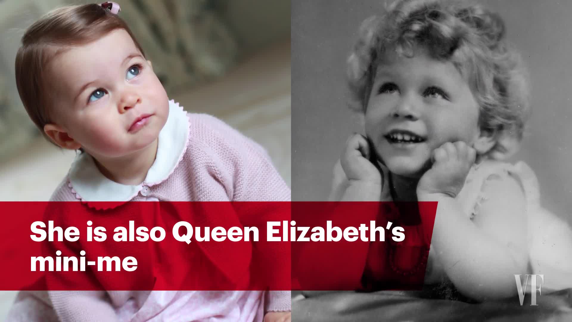 Watch Princess Charlotte Queen Elizabeth's MiniMe Vanity Fair