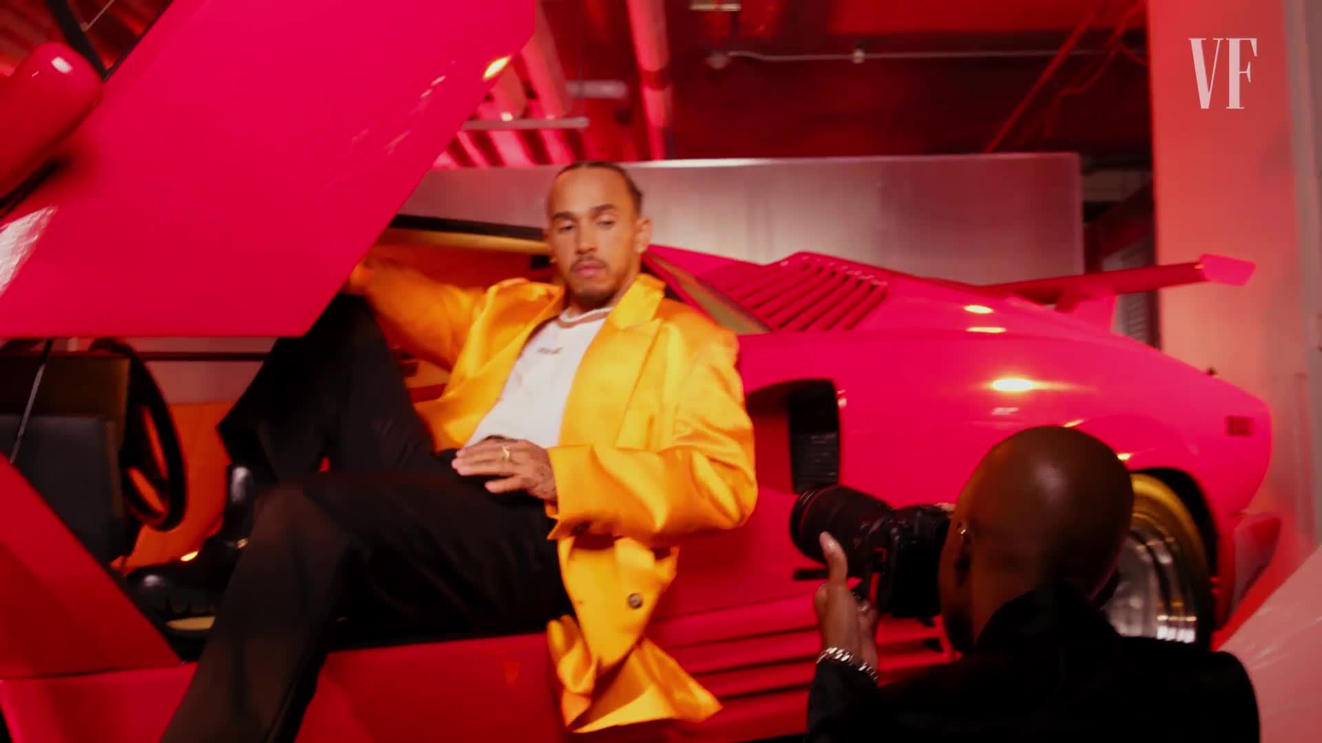 Watch Behind the Scenes of Lewis Hamilton's Vanity Fair Cover Shoot