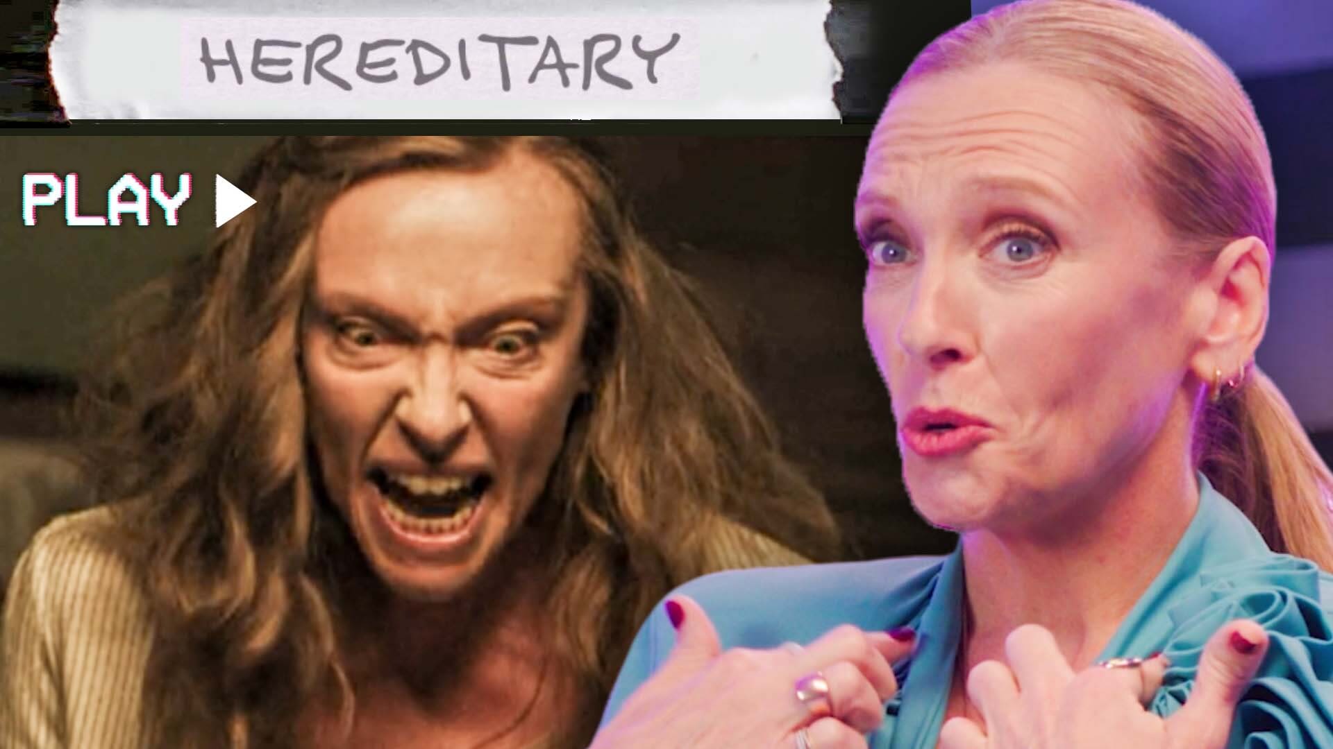 Watch Toni Collette Rewatches Hereditary Knives Out The Sixth Sense And More Scene Selection 