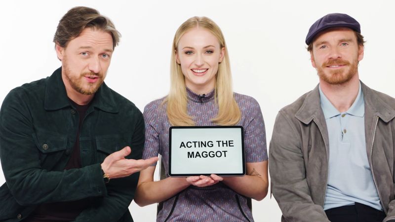 Watch Slang School Sophie Turner James Mcavoy And Michael Fassbender Teach You English Scottish And Irish Slang Vanity Fair Video Cne Vanityfair Com Vanity Fair