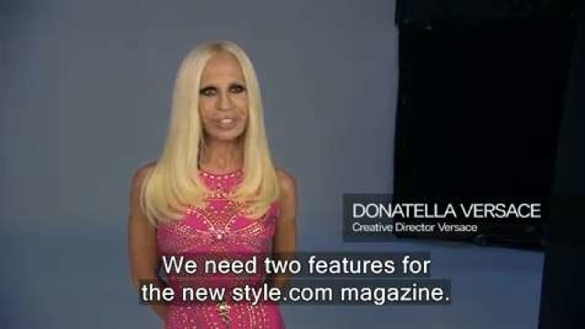 Watch On Set with Donatella Versace for Style.com Magazine | Style.com ...