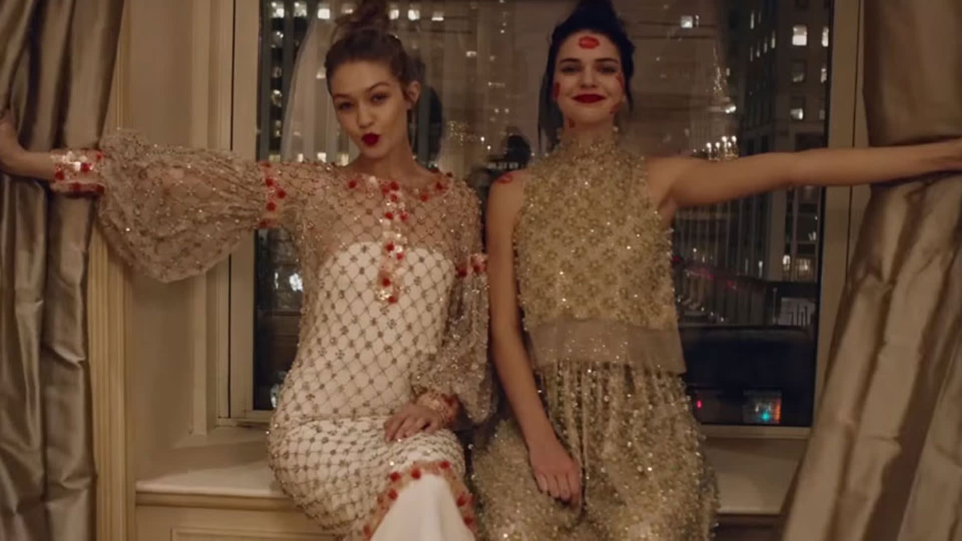 Watch Kendall Jenner and Gigi Hadid's Sleepover Party in Chanel Couture, On Set with Vogue