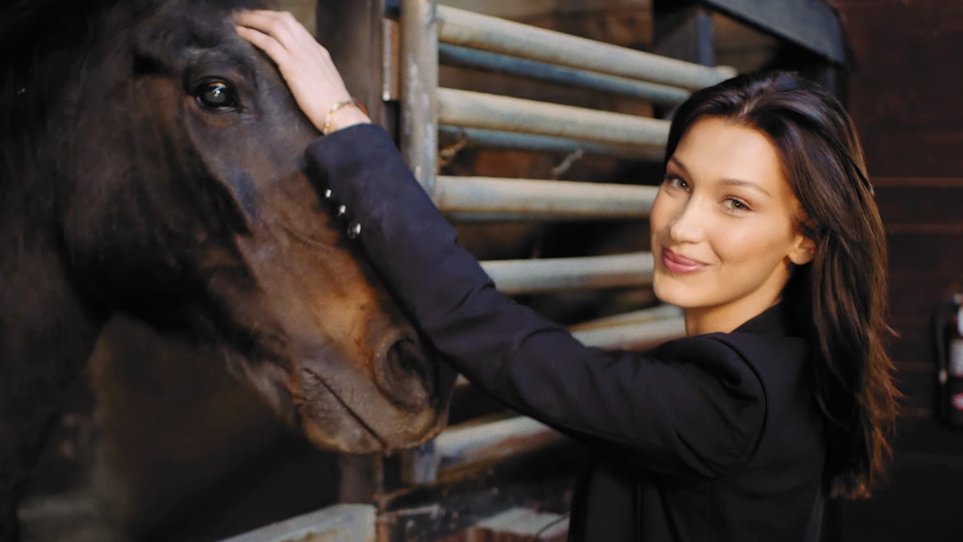 Watch Bella Hadid Visits a Stable and Opens Up About Modeling and Horse