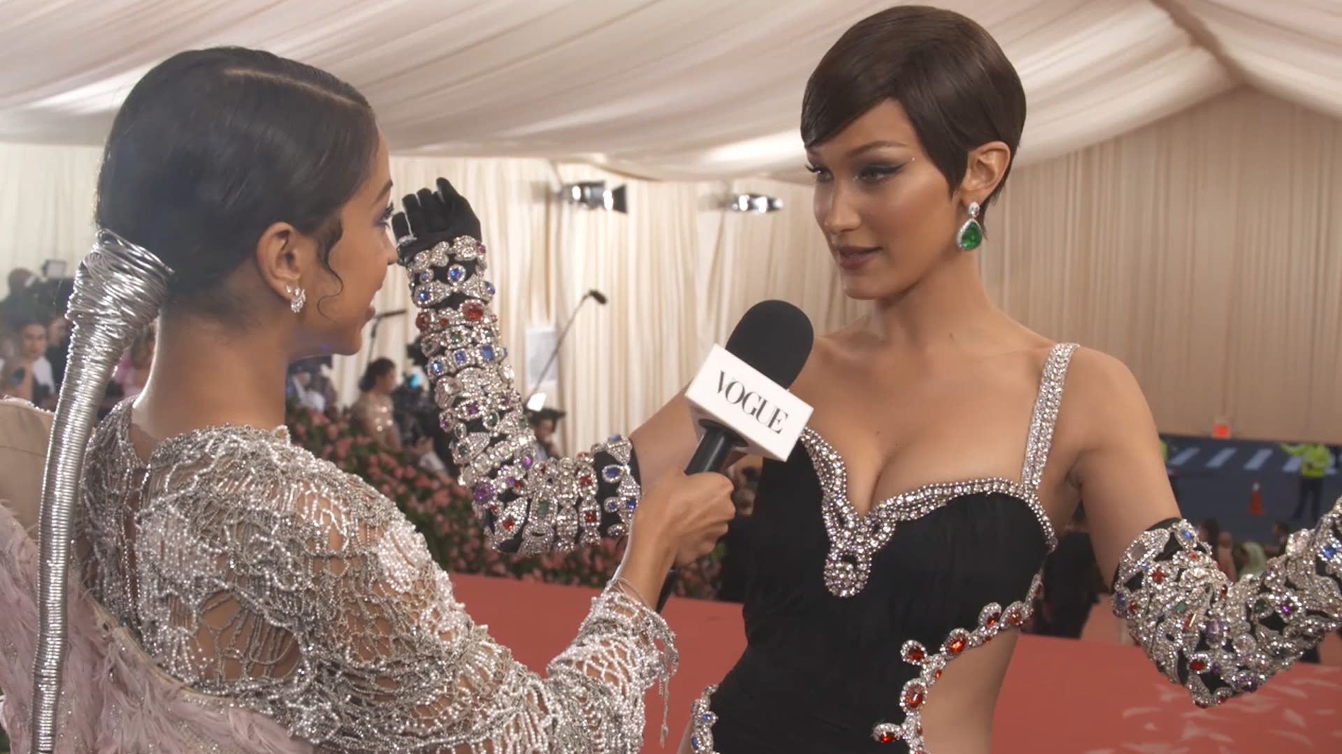 Watch Met Gala | Bella Hadid on Her Jewel-Encrusted Met Gala Dress