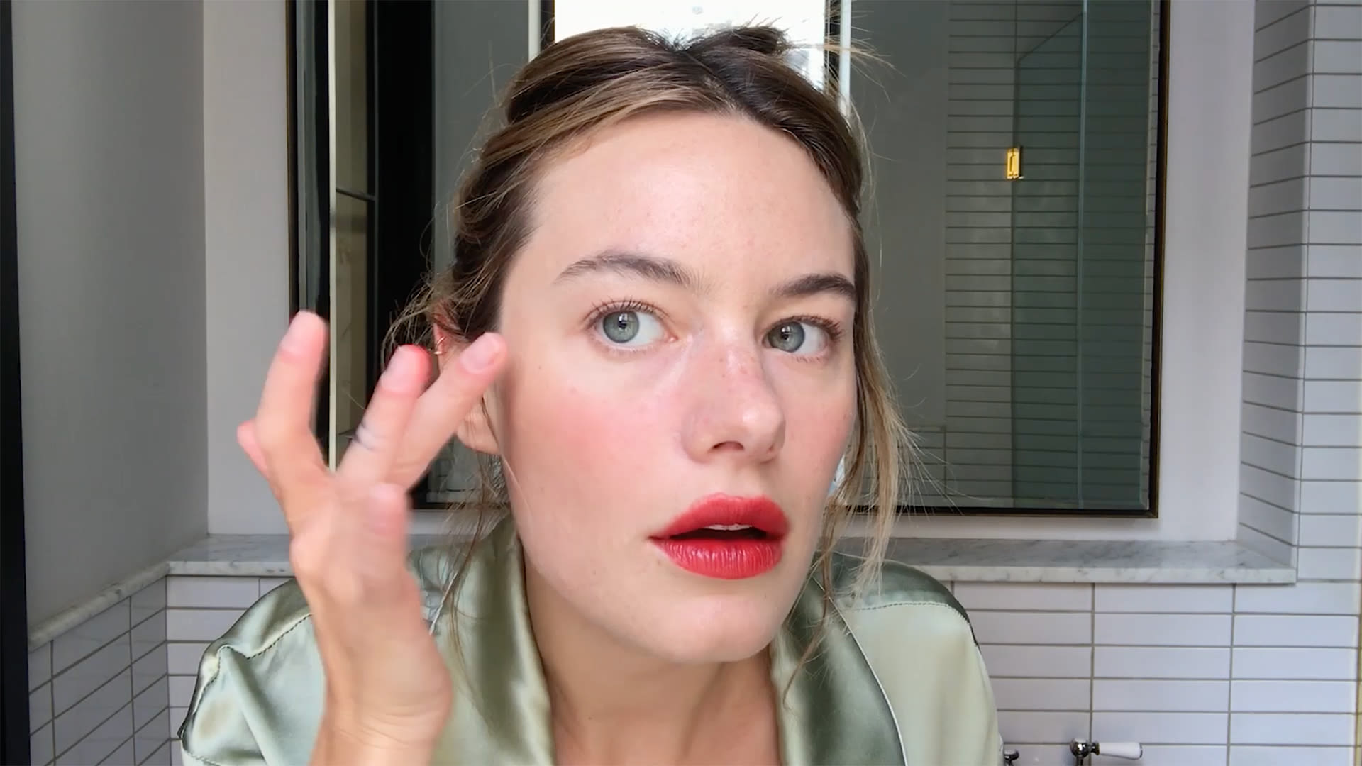Emma Chamberlain's Red Eye Makeup Is Trippy, Terrifying, & Very Trendy