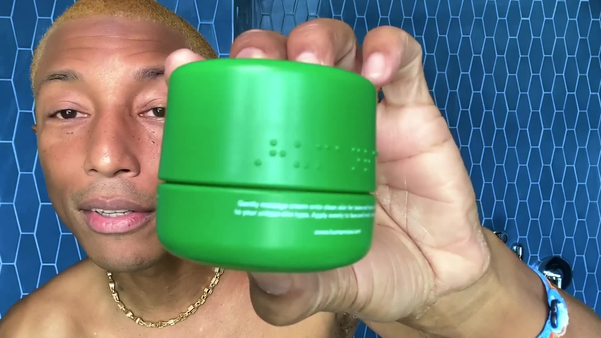Watch Watch Pharrell Do His Morning Skin-Care Routine