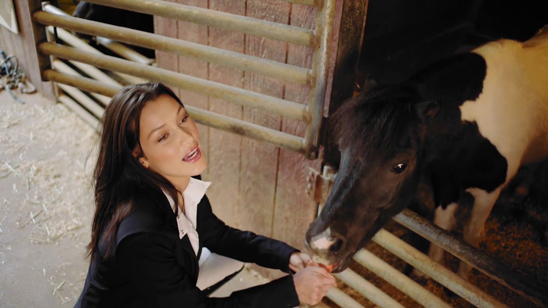Bella Hadid Invents New Ways of Horseback Riding in Behind-the-Scenes Shoot  for 'Vogue