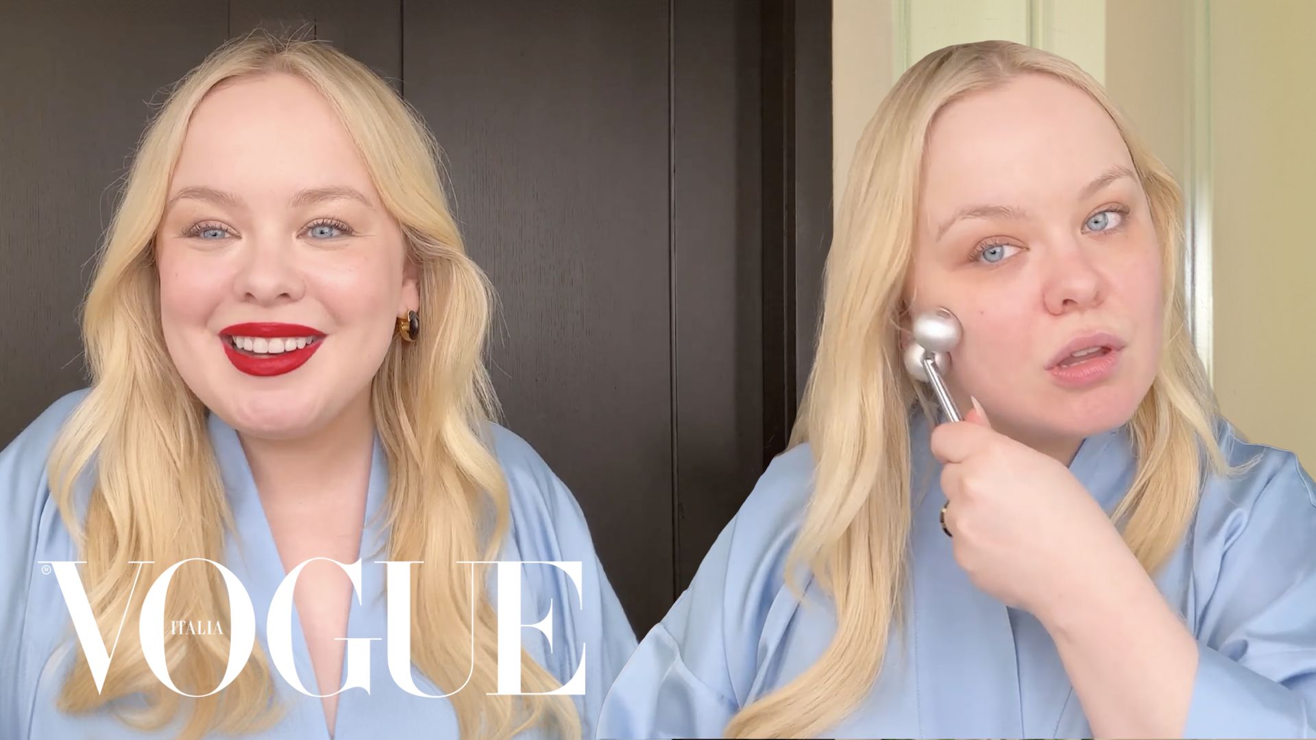 Watch Nicola Caughlan Realizza Un Face Sculpting Makeup Con Glossy Red