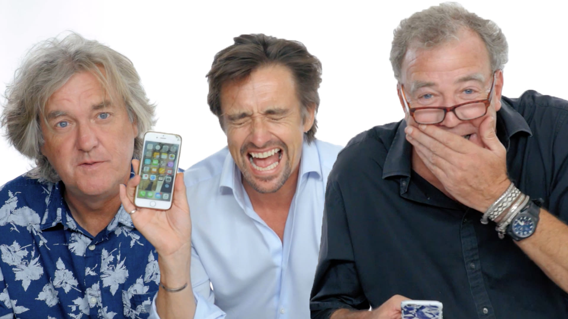 Watch Jeremy Clarkson, Richard Hammond & James May Us the Last Thing on Their Phones | WIRED