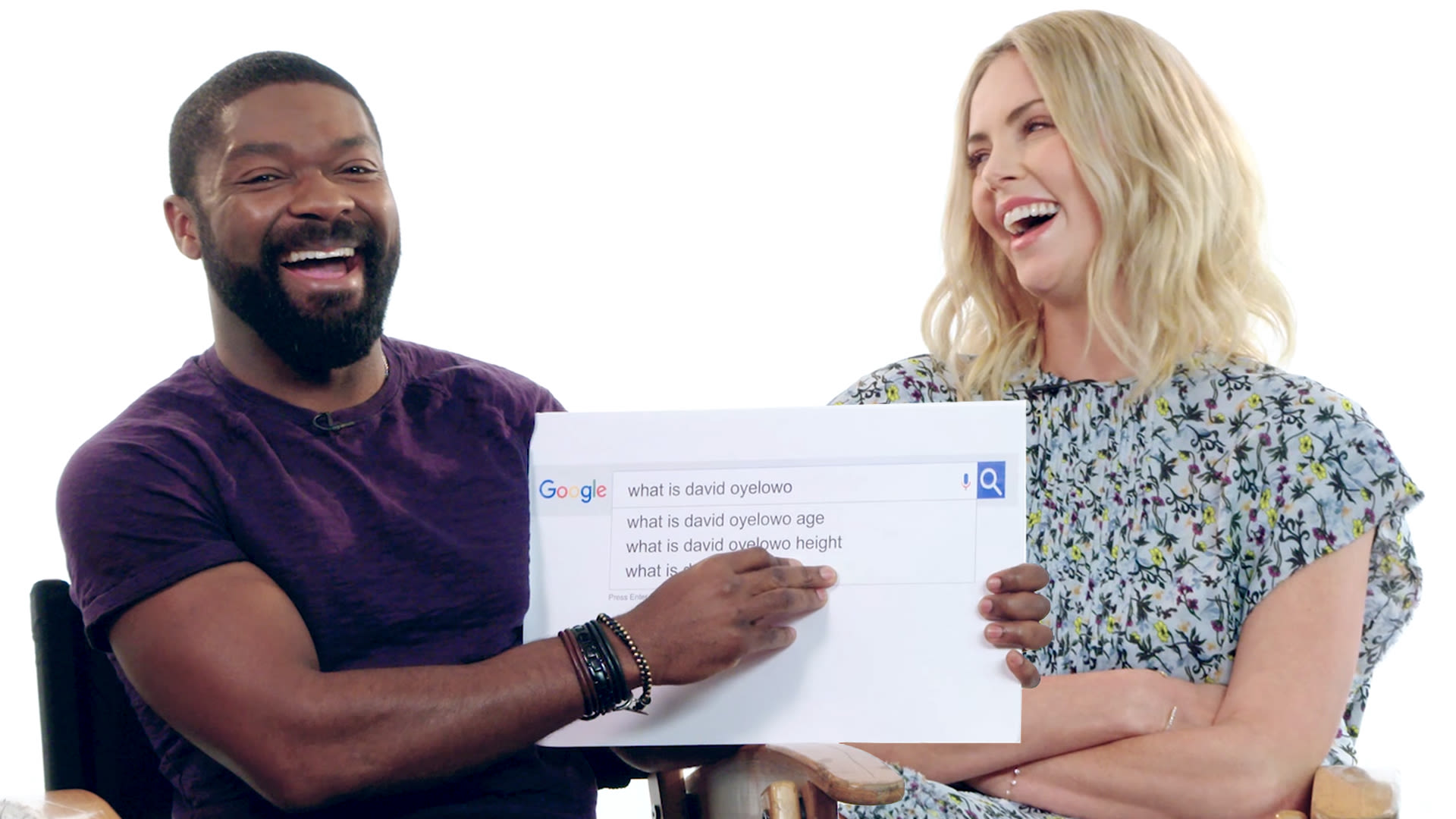 Watch Charlize Theron & David Oyelowo Answer the Web's Most Searched  Questions, Autocomplete Interview