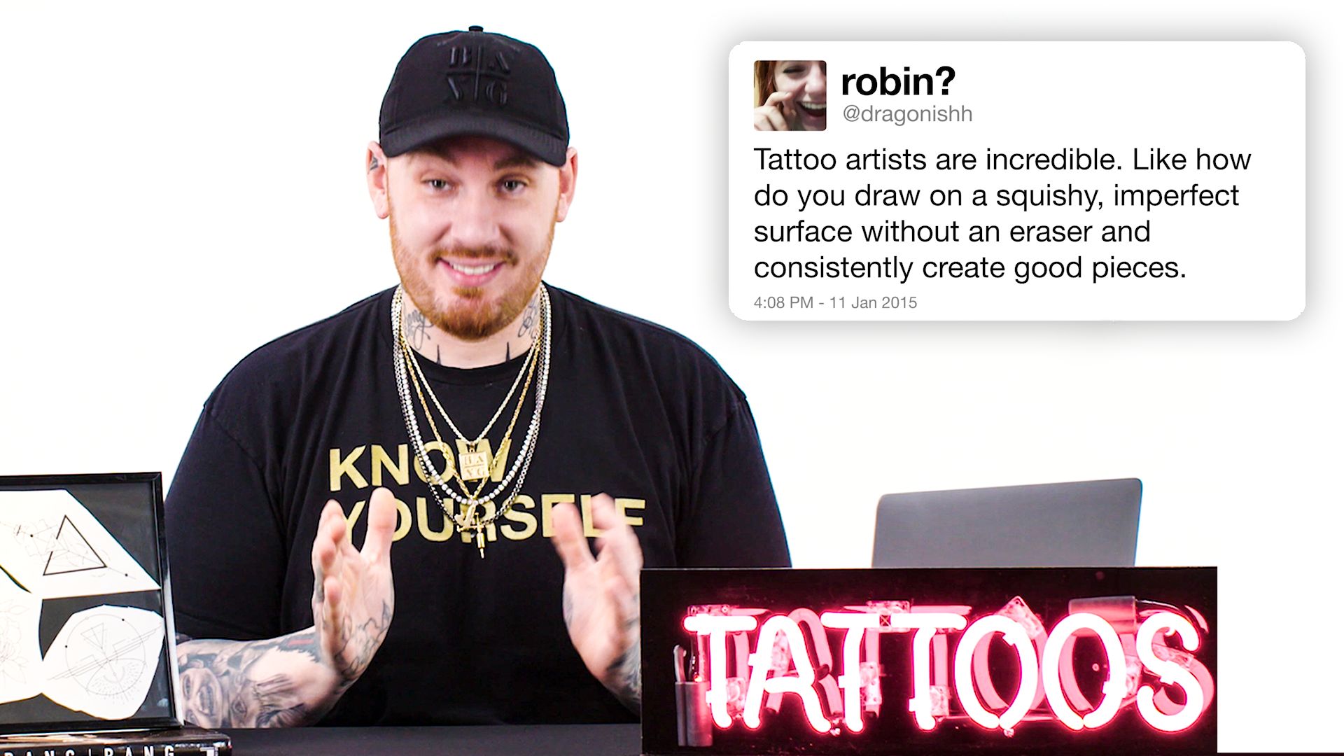 Watch Tattoo Artist Bang Bang Answers More Tattoo Questions From Twitter |  Tech Support | WIRED