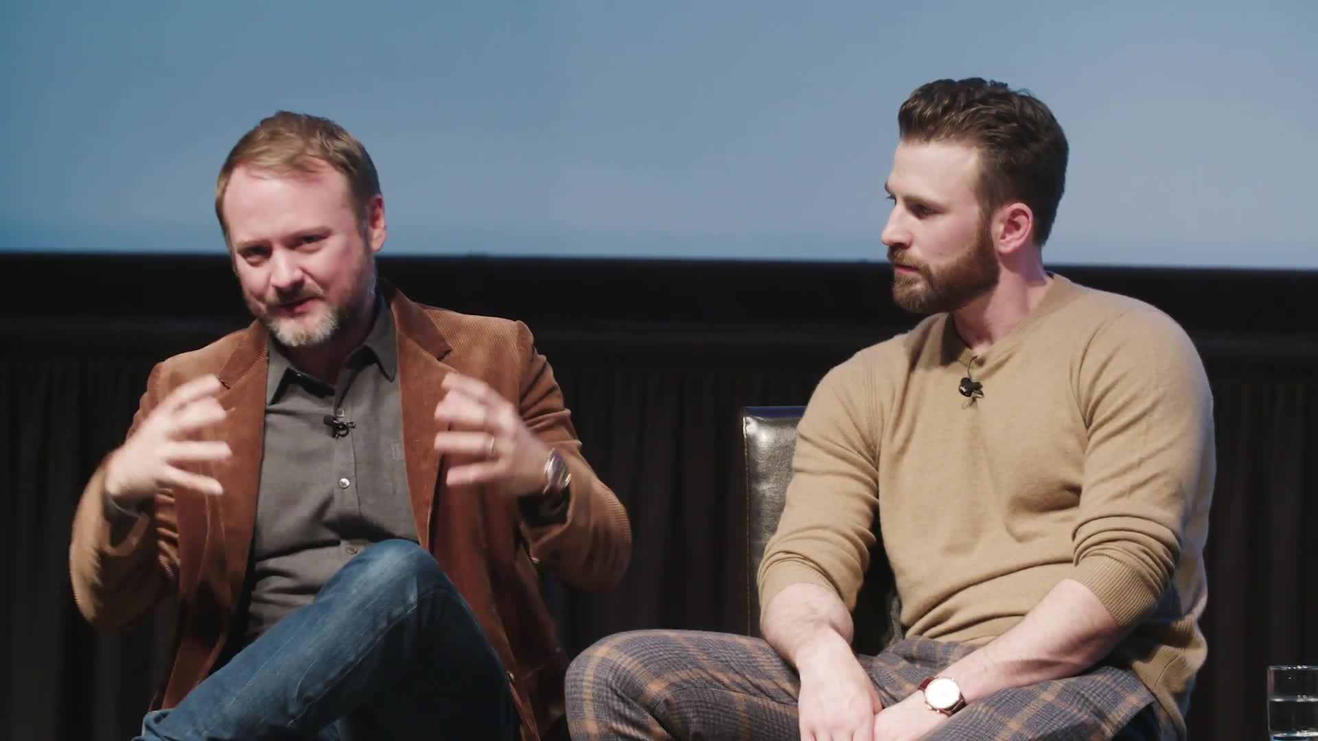 Watch Chris Evans & Director Rian Johnson Talk About 'Knives Out