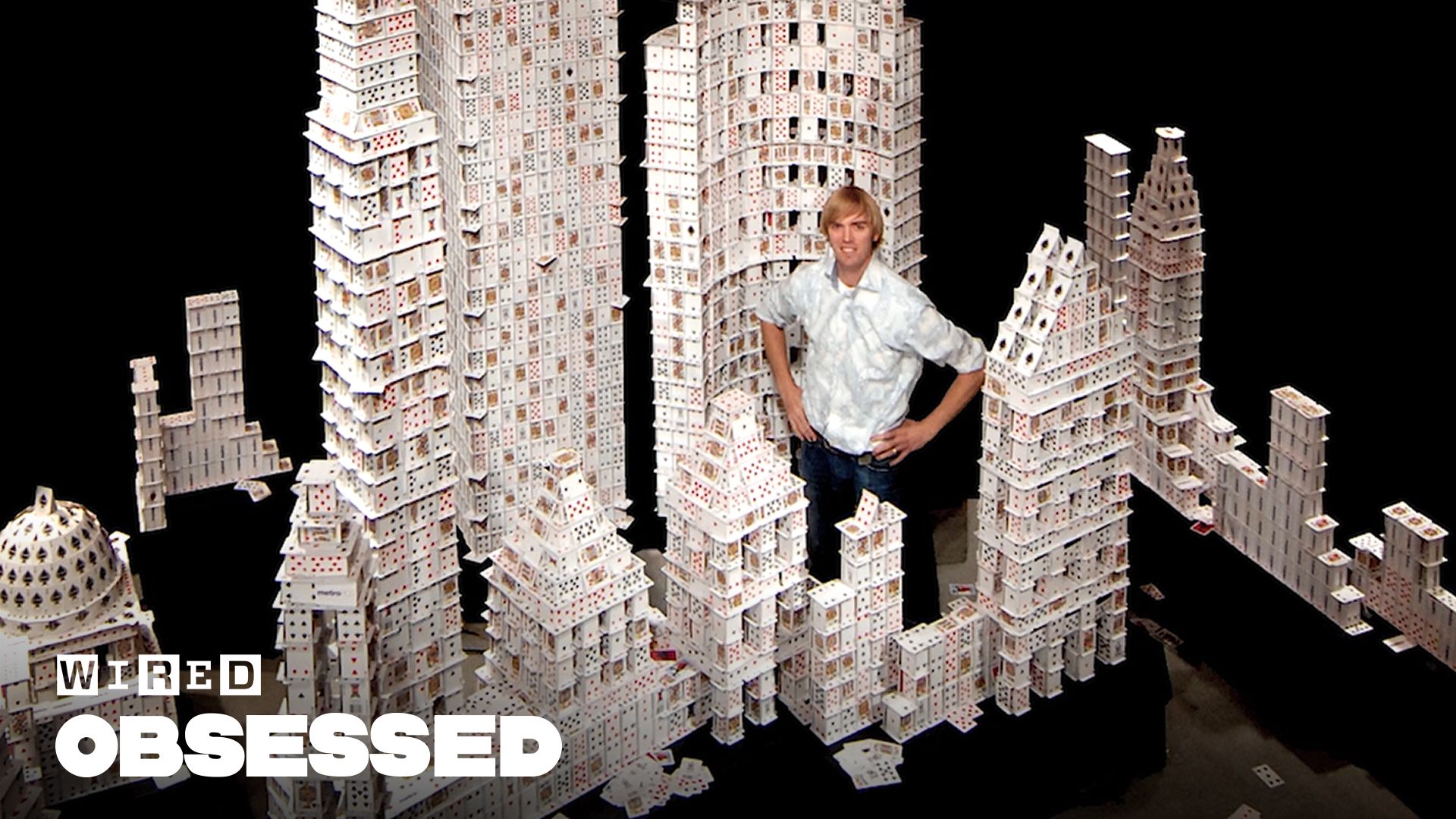 Watch How This Guy Stacks Playing Cards Impossibly High, Obsessed