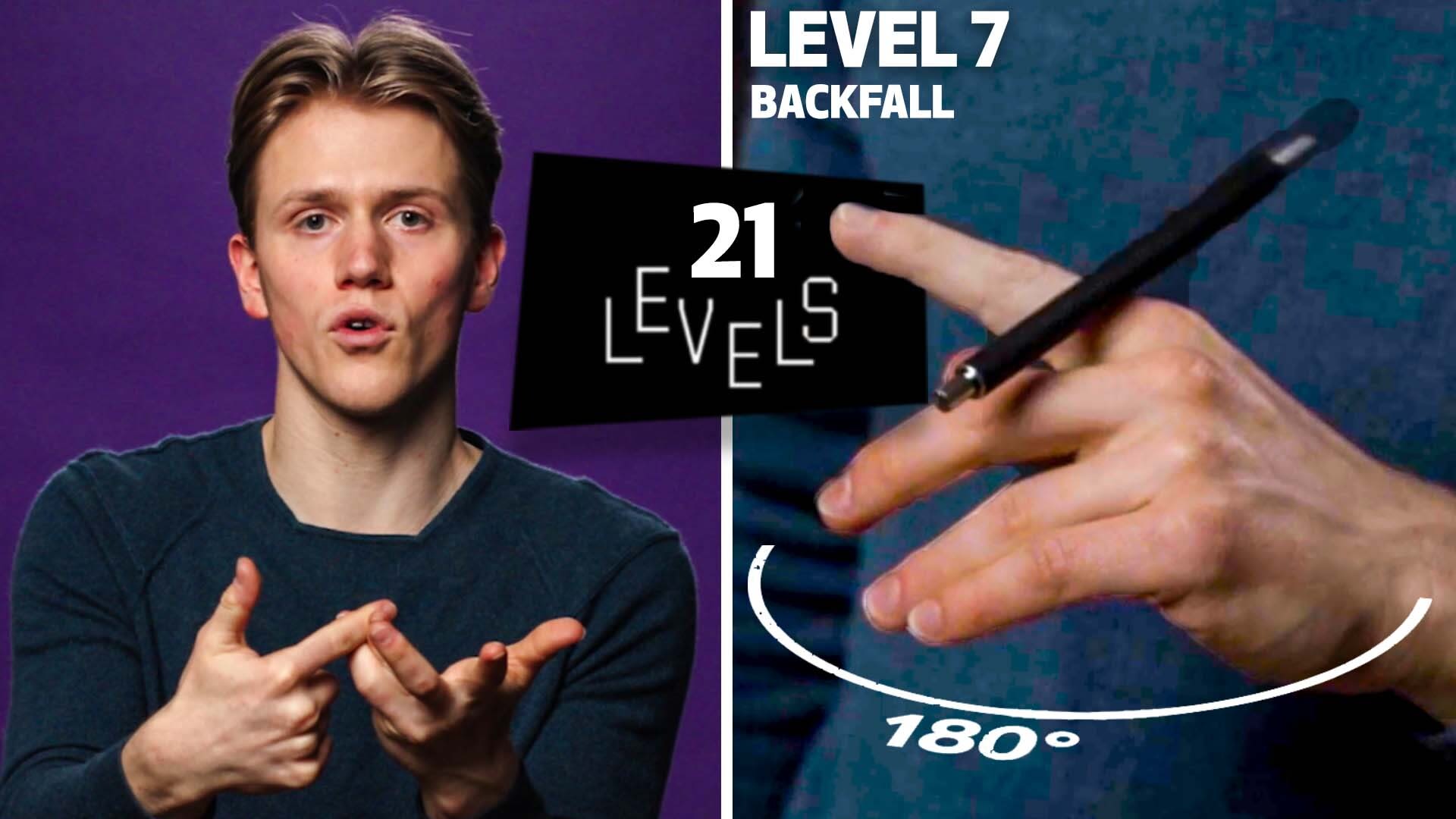 Watch 21 Levels of Pen Spinning: Easy to Complex, Levels