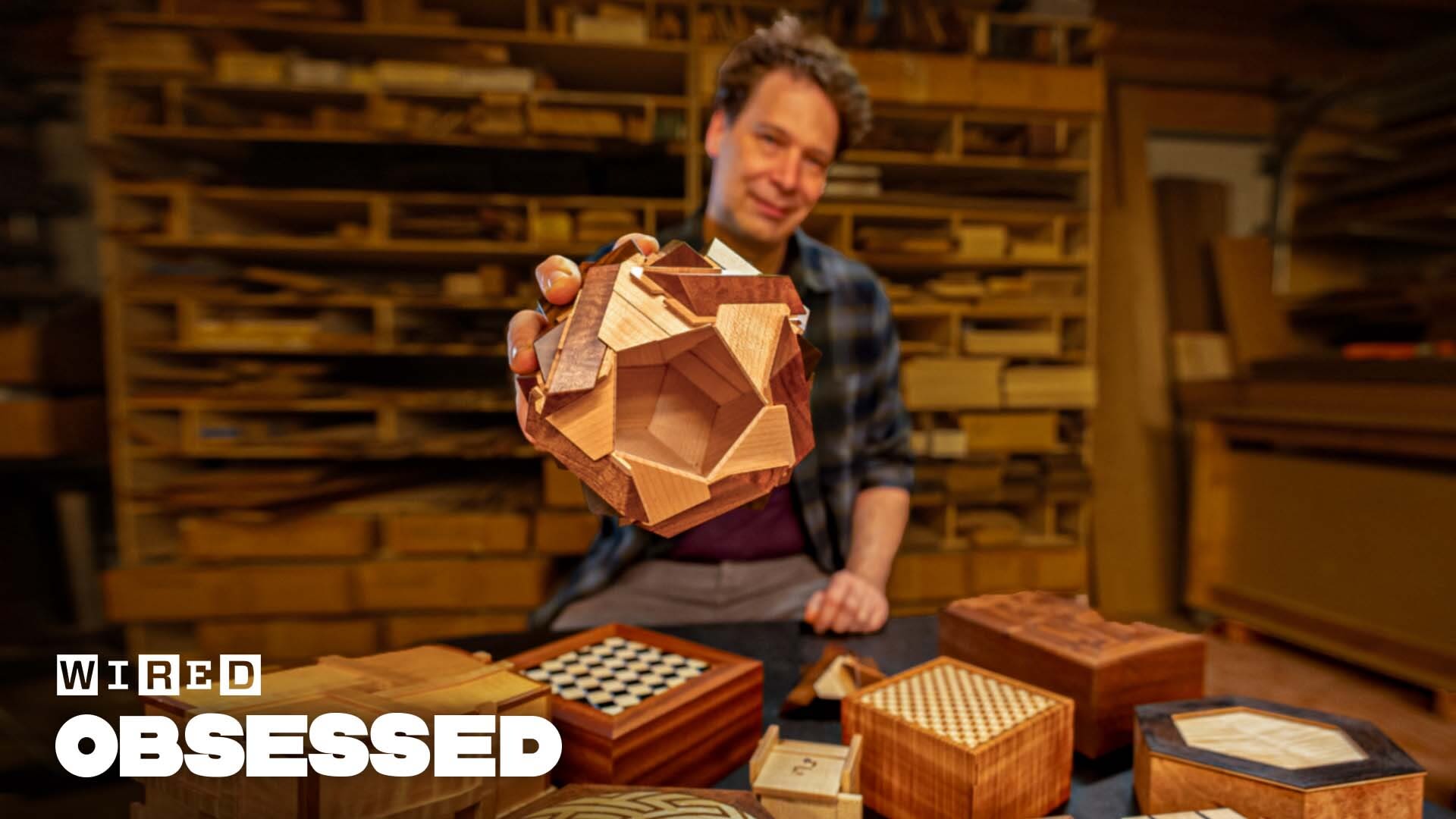 Watch This Craftsman Designs & Builds 100% Wooden Puzzle Boxes