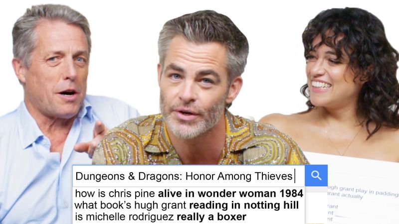 Watch Chris Pine, Hugh Grant &amp; Michelle Rodriguez Answer the Web&rsquo;s 